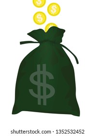 Dollar bag. vector illustration