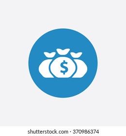 dollar bags icon, on white background