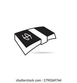 ilustración de vector de icono de banco en dólares