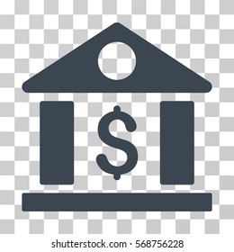 Dollar Bank icon. Vector illustration style is flat iconic symbol, smooth blue color, transparent background. Designed for web and software interfaces.