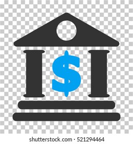 Dollar Bank icon. Vector pictogram style is a flat symbol, color, chess transparent background. Designed for software and web interface toolbars and menus.