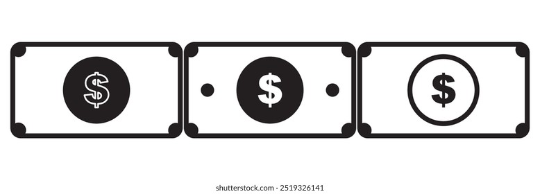 dollar bank notes isolated on a white background