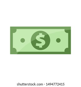 dollar banknote for clip art, banknotes money isolated on white, banknote dollar money icon, bank note for symbol infographics, dollar money for flat illustration