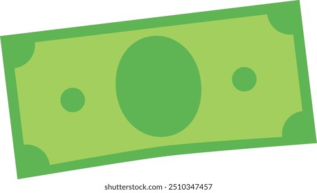 Dollar banknote icon. Money symbol. Green cash