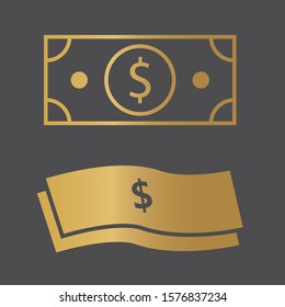 dollar banknote icon- vector illustration