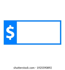 Dollar and banknote on white