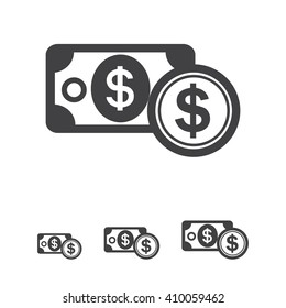 Dollar banknote and dollar sign