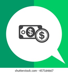 Dollar banknote and dollar sign