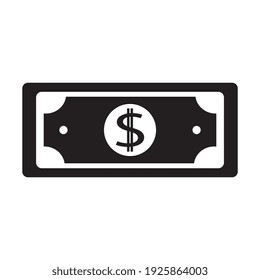 Dollar banknote symbol, web and computer icon