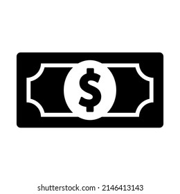 Dollar banknote symbol, web and computer icon