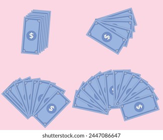 dollar banknotes isolate on  background sign of money, currency, cash
