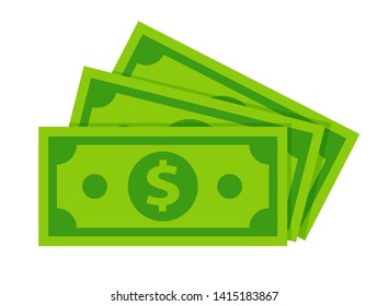 dollar banknotes isolate on white background.