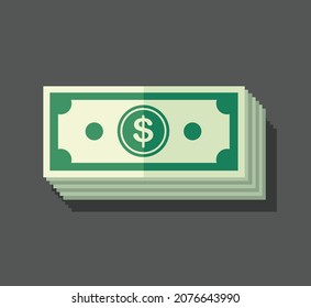 billetes en dólares. dinero de papel. ilustración vectorial 
