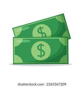 billetes en dólares. ilustración de vector de dinero de papel