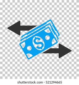 Dollar Banknotes Payments icon. Vector pictograph style is a flat symbol, color, chess transparent background. Designed for software and web interface toolbars and menus.