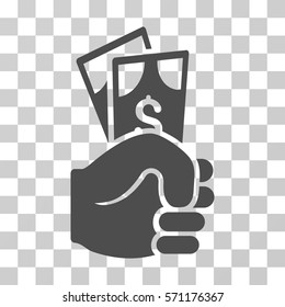 Dollar Banknotes Salary icon. Vector illustration style is flat iconic symbol, gray color, transparent background. Designed for web and software interfaces.
