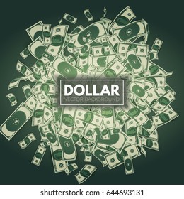 Dollar Banner. Wealth and Success Background. Money. Vector illustration