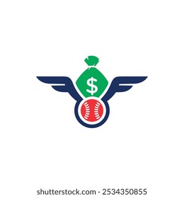 dollar and base ball logo