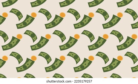 Dollar bill background pattern money flying