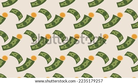 Dollar bill background pattern money flying