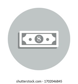 dollar bill badge icon. Simple glyph, flat vector of Banking icons for ui and ux, website or mobile application