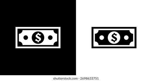 Billete de dólar en blanco y negro
