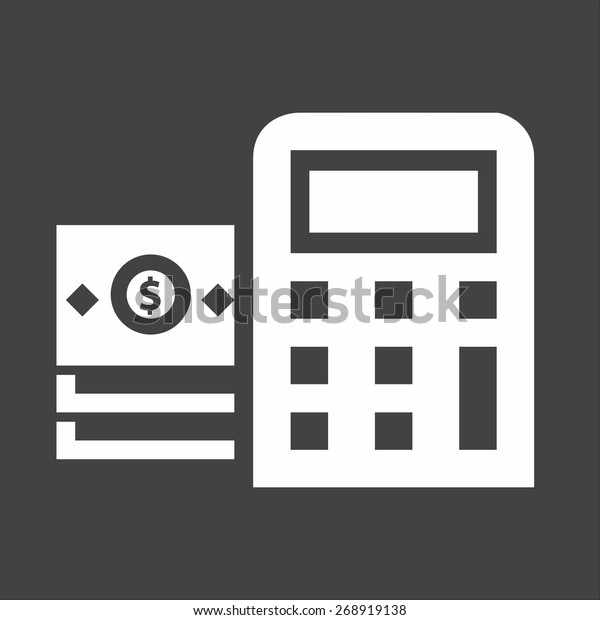 Dollar, bill, calculator,\
calculation icon vector image. Can also be used for eCommerce,\
shopping, business. Suitable for web apps, mobile apps and print\
media.