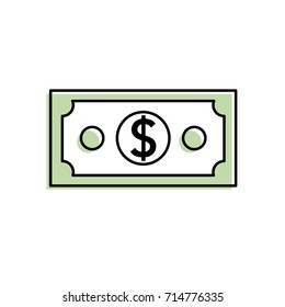 dollar bill cash money icon