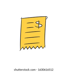 dollar bill, check document icon