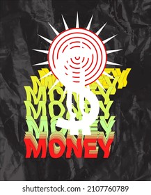dollar bill design with rifles