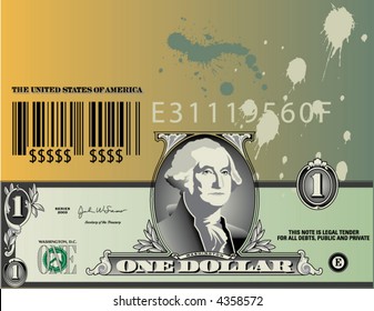 Dollar bill elements re-arranged into an abstract background