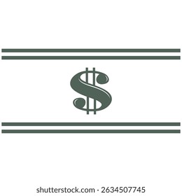 Dollar Bill Finance Icon Design Illustration Vector