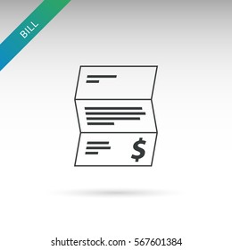 Dollar bill flat vector icon