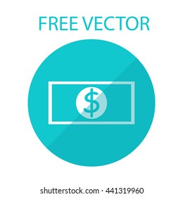 dollar bill free vector style flat