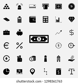 dollar bill icon. banking icons universal set for web and mobile