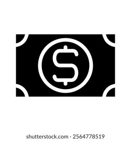 Dollar bill icon. Concept of money, finance, and economy.