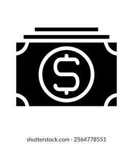 Dollar bill icon. Concept of money, finance, and economy.