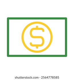 Dollar bill icon. Concept of money, finance, and economy.