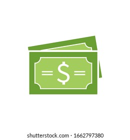 Dollar bill icon design. Money bill symbol. isolated on white background