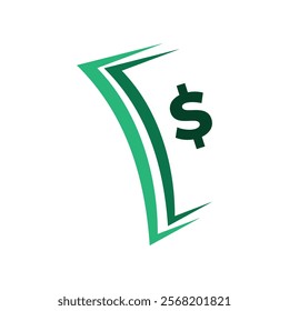 dollar bill icon logo design template