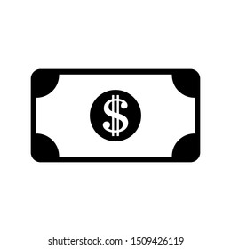 Dollar bill icon. dollar money vector icon. Cash money. For financial apps and websites