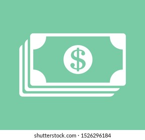 Dollar bill icon. dollar money vector icon. Cash money. For financial apps and websites