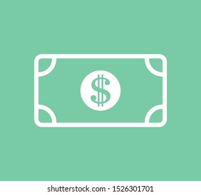 Dollar bill icon. dollar money vector icon. Cash money. For financial apps and websites