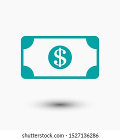 Dollar bill icon. dollar money vector icon. Cash money. For financial apps and websites