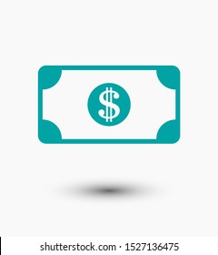 Dollar bill icon. dollar money vector icon. Cash money. For financial apps and websites