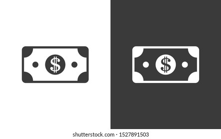 Dollar bill icon. dollar money vector icon. Cash money. For financial apps and websites