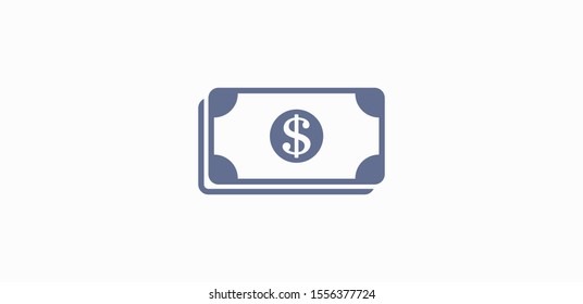 Dollar bill icon. dollar money vector icon. Cash money. For financial apps and websites