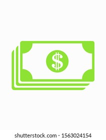 Dollar bill icon. dollar money vector icon. Cash money. For financial apps and websites