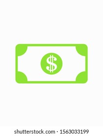 Dollar bill icon. dollar money vector icon. Cash money. For financial apps and websites