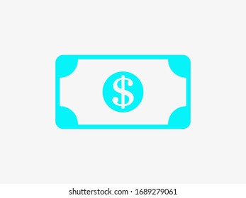 Dollar bill icon. dollar money vector icon. Cash money. For financial apps and websites
